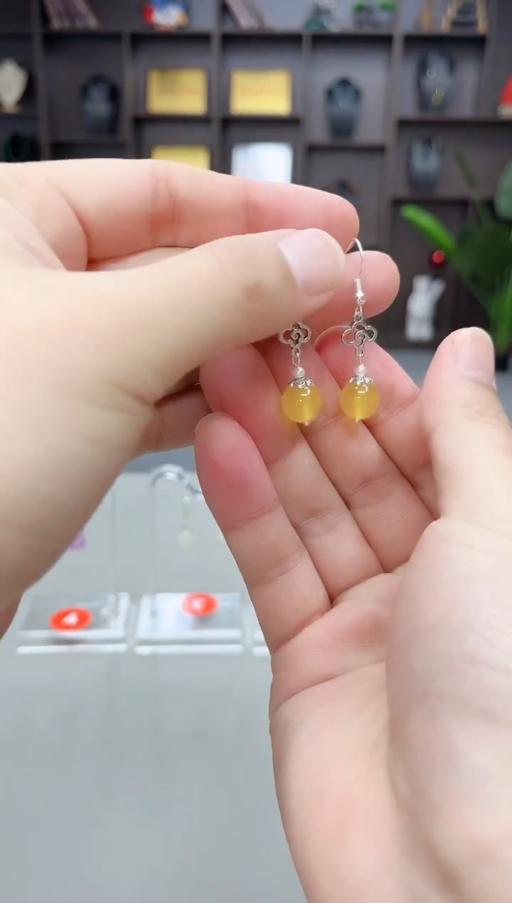 未镶嵌耳饰玛瑙/玉髓702000