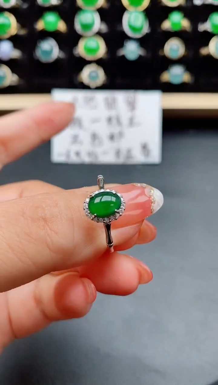 【闪购商品】翡翠戒指银S925镶嵌2122