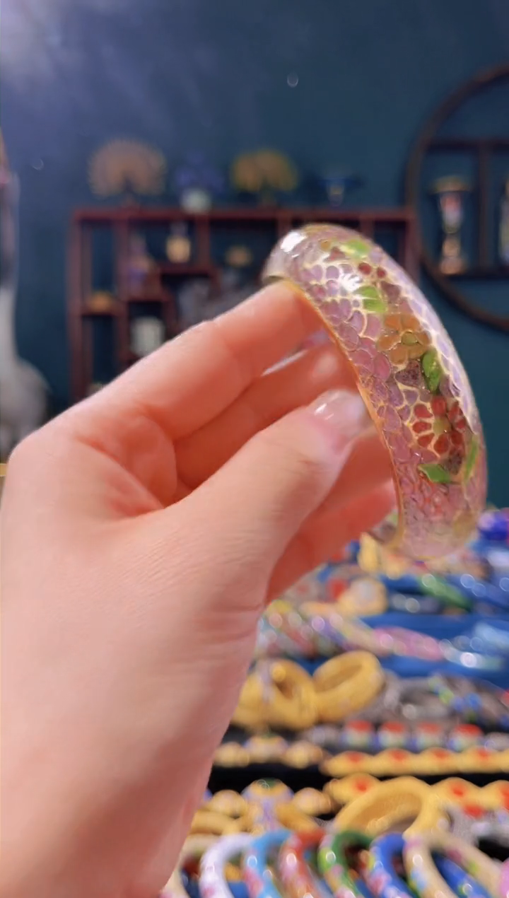 【闪购商品】脱胎手镯粉紫色圈口53-59