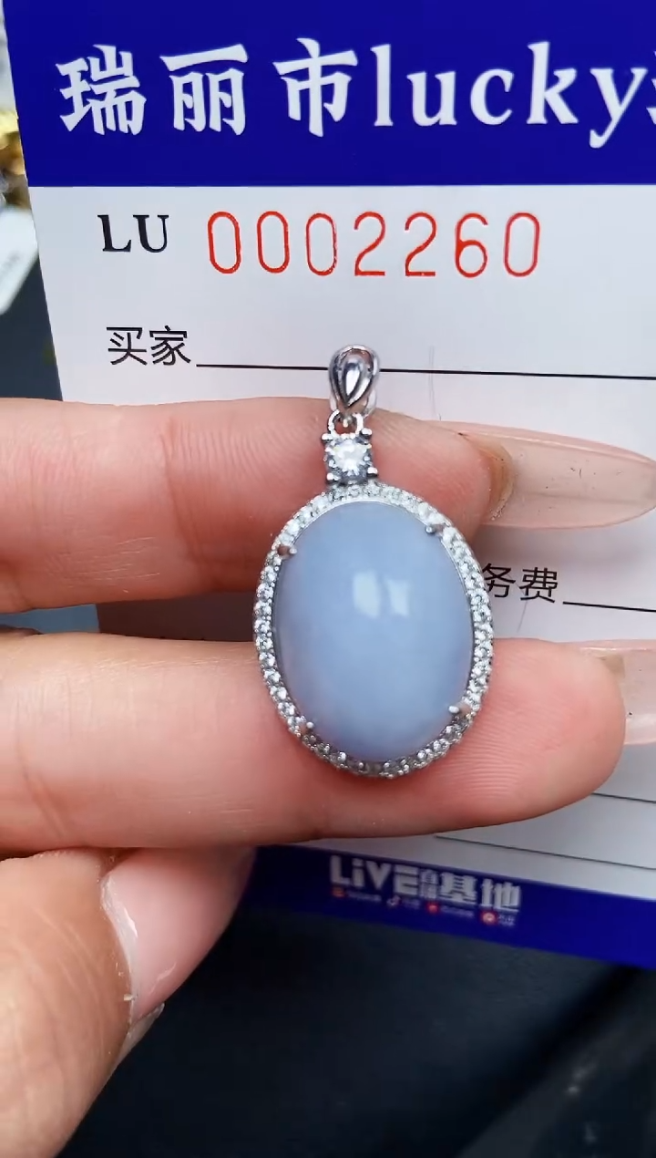 【闪购商品】翡翠颈饰银S925镶嵌2260