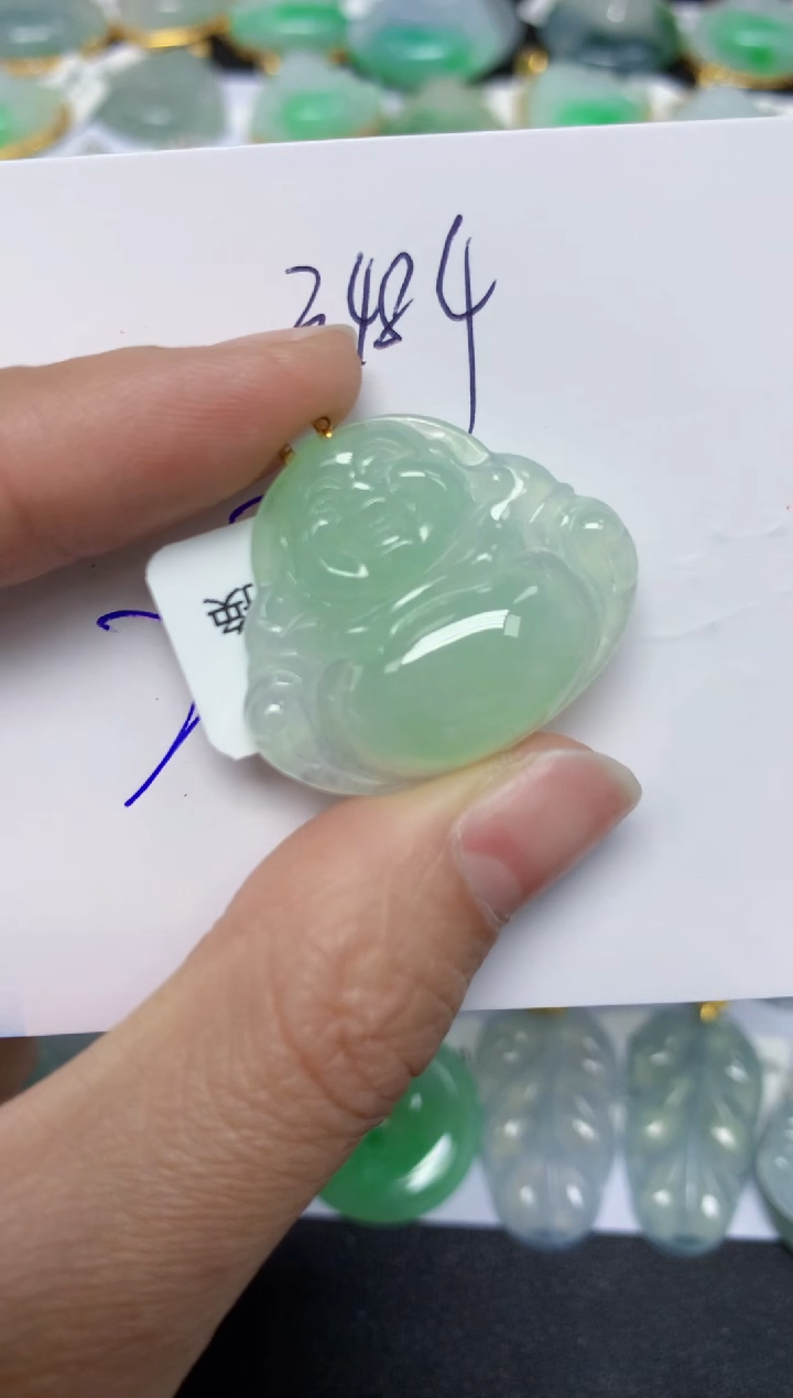 【闪购商品】翡翠颈饰18K金镶嵌天然翡翠A货