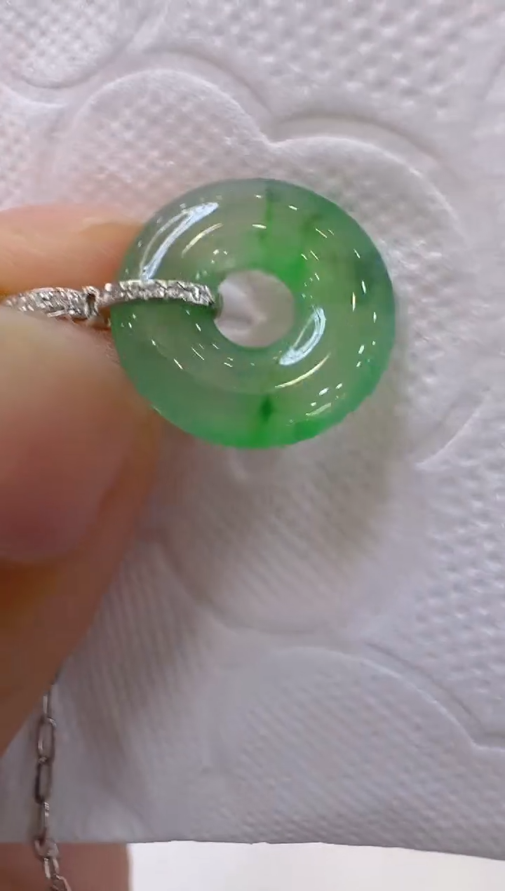 翡翠18K金镶嵌吊坠(不含链)多样性团购发一件