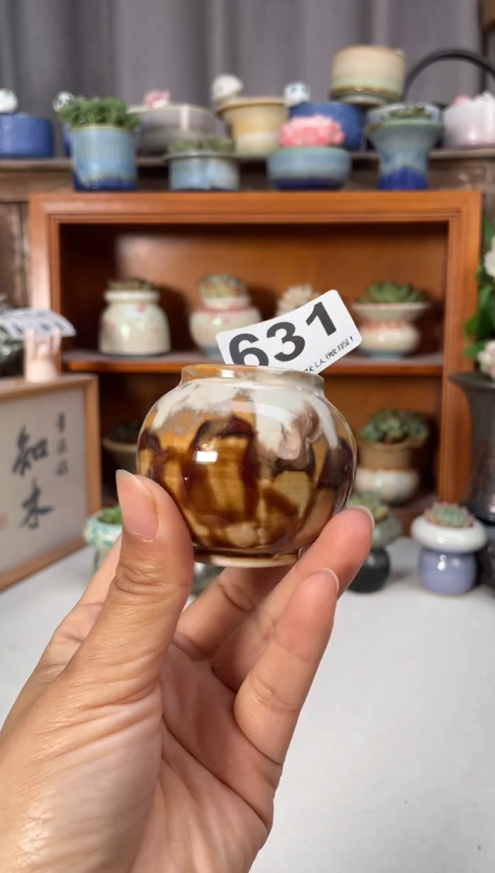 瓷片631知木小芳花盆