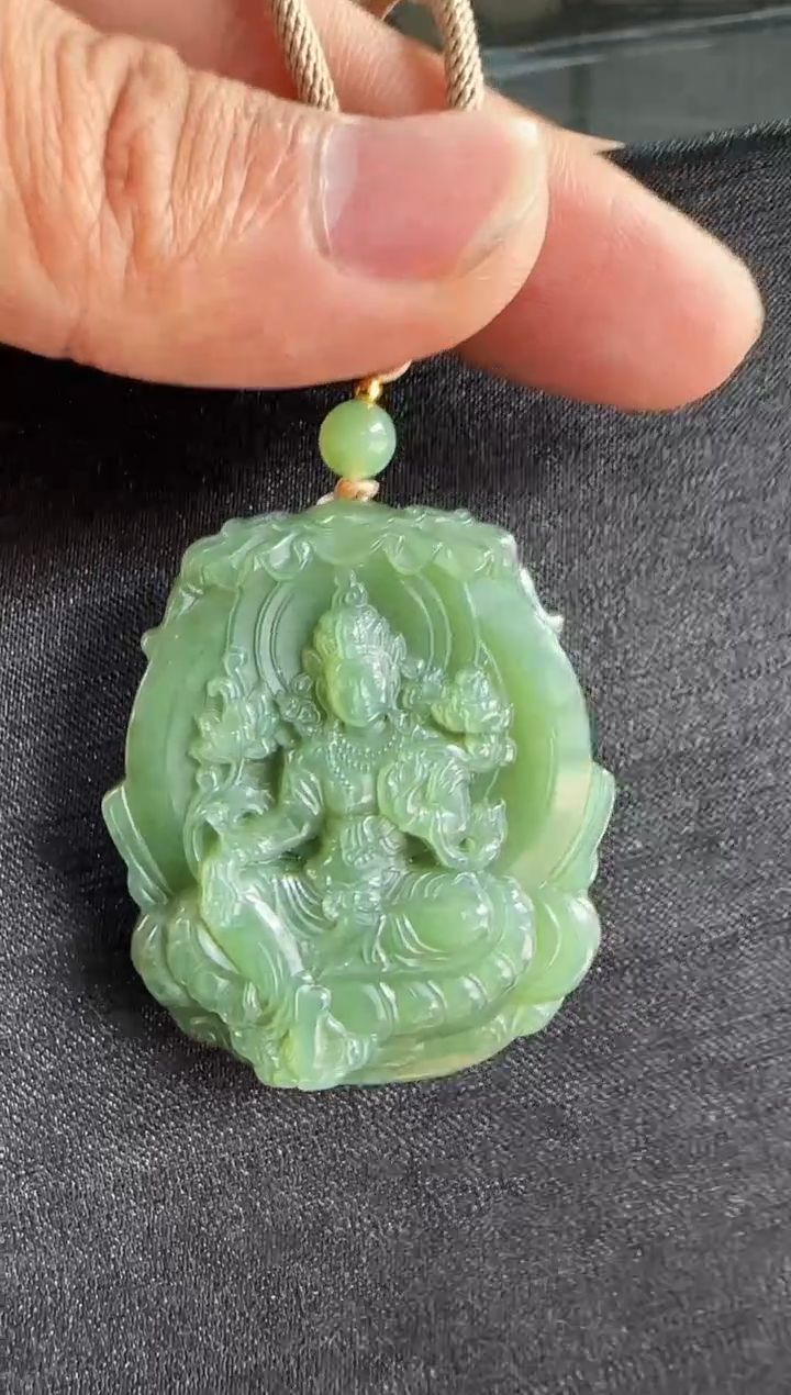 【闪购商品】和田玉吊坠未镶嵌度母吊坠多样性发一