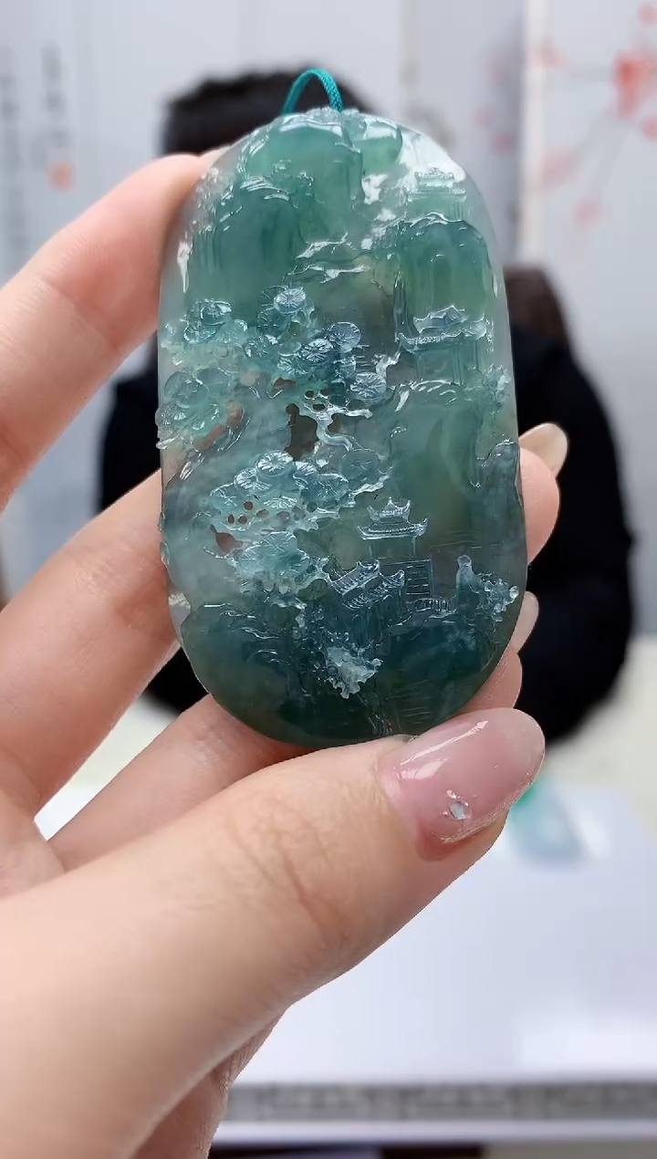 【闪购商品】定制翡翠未镶嵌5060jw-毛货挂件379