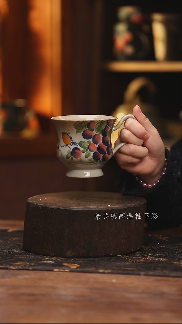 陶瓷景德镇高温釉下手绘陶瓷@L293@