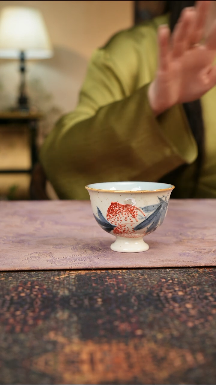 杯景德镇陶瓷杯碗柴烧多人