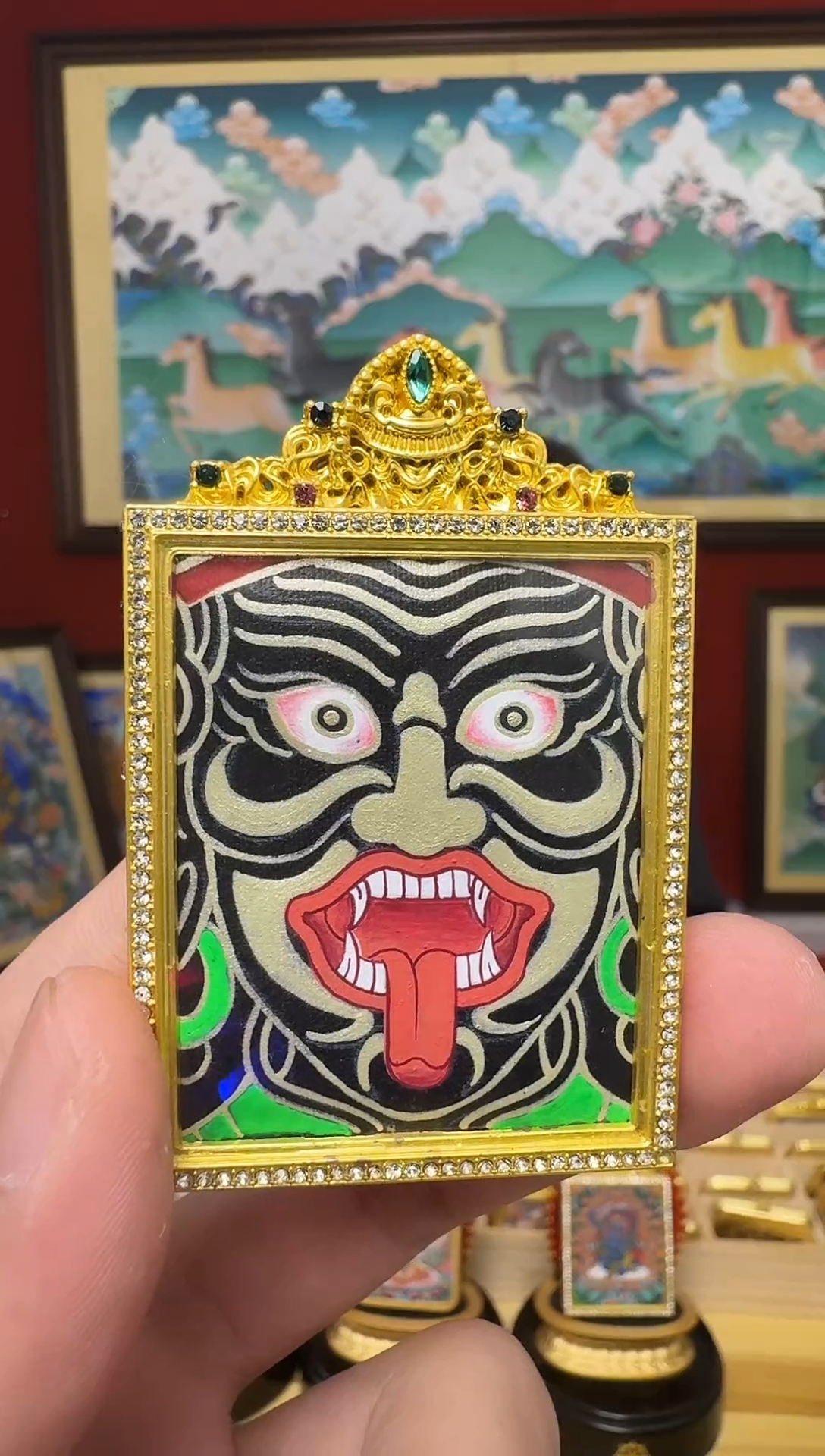 吊坠扎老师-热贡纯手绘-刀刀