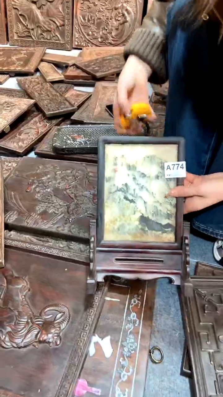 【闪购商品】木A紫檀雕刻板一物一拍以直播间为准