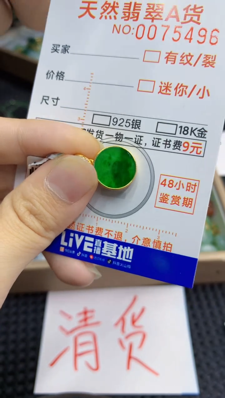 翡翠未镶嵌颈饰        1