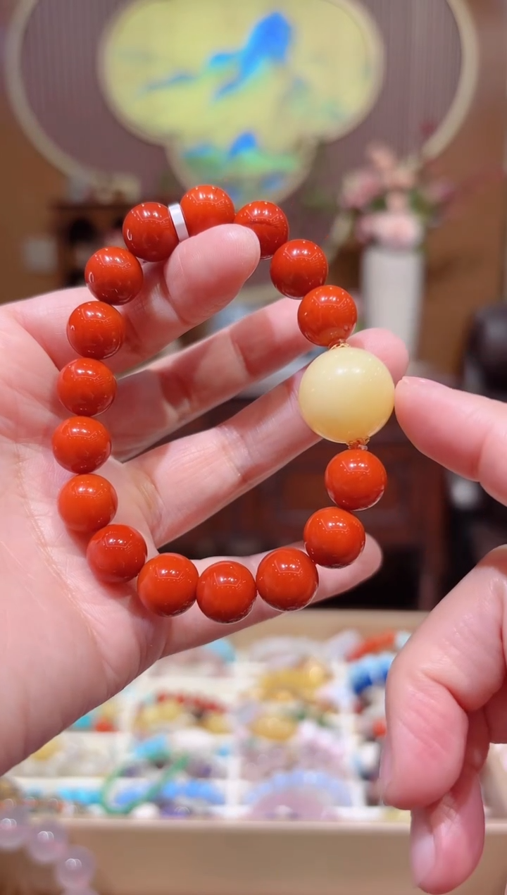 【闪购商品】南红玛瑙手串未镶嵌设计款珠串11.3