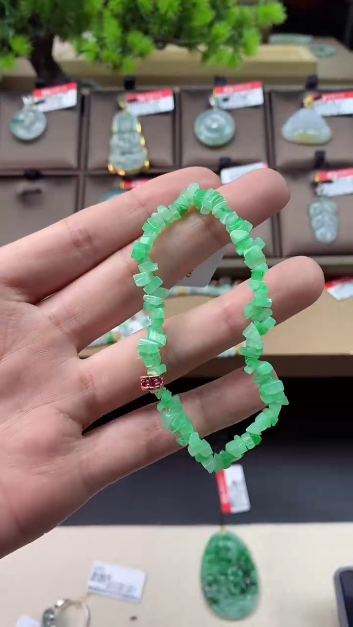 【闪购商品】翡翠手串未镶嵌碎碎平安手串