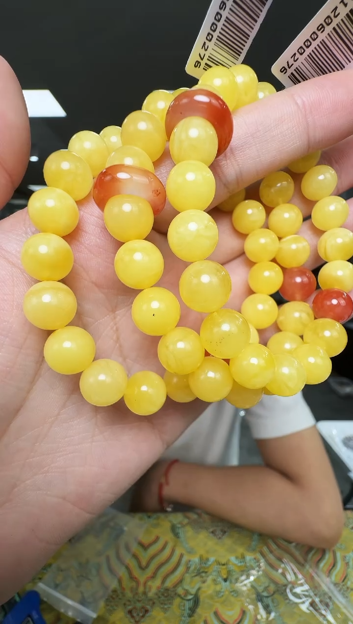 未镶嵌蜜蜡手链WW3307 约9mm多样式发一件