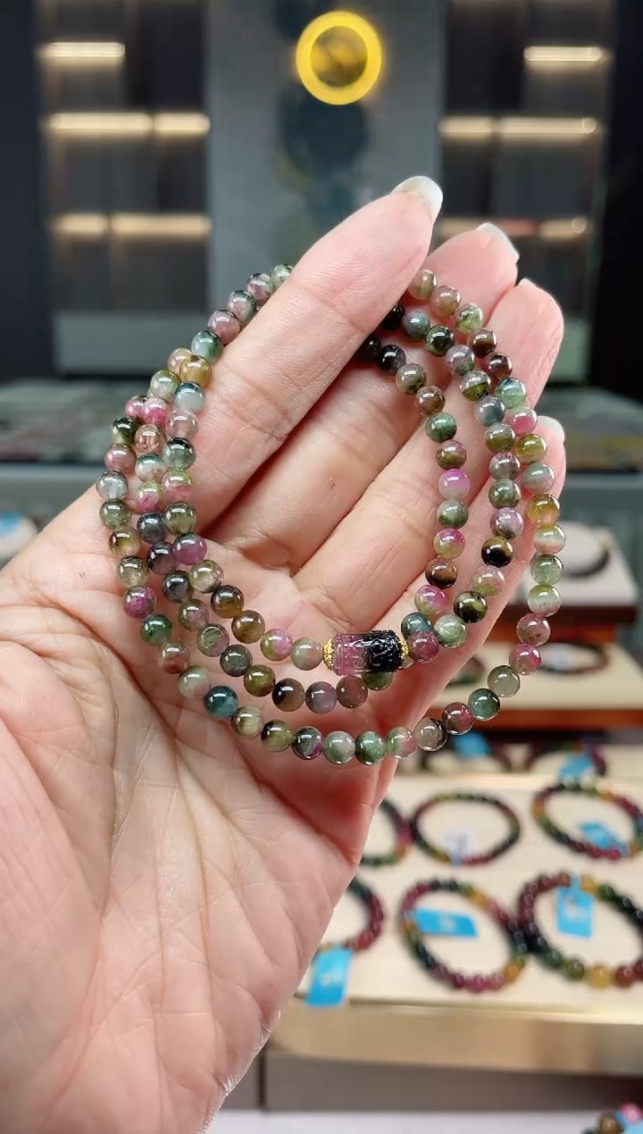 【闪购商品】碧玺单圈手串未镶嵌（多样性发一条）Q