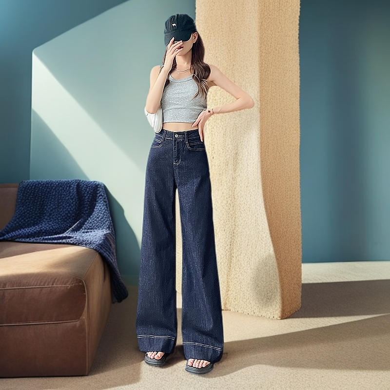 XC6872#高腰牛仔裤女