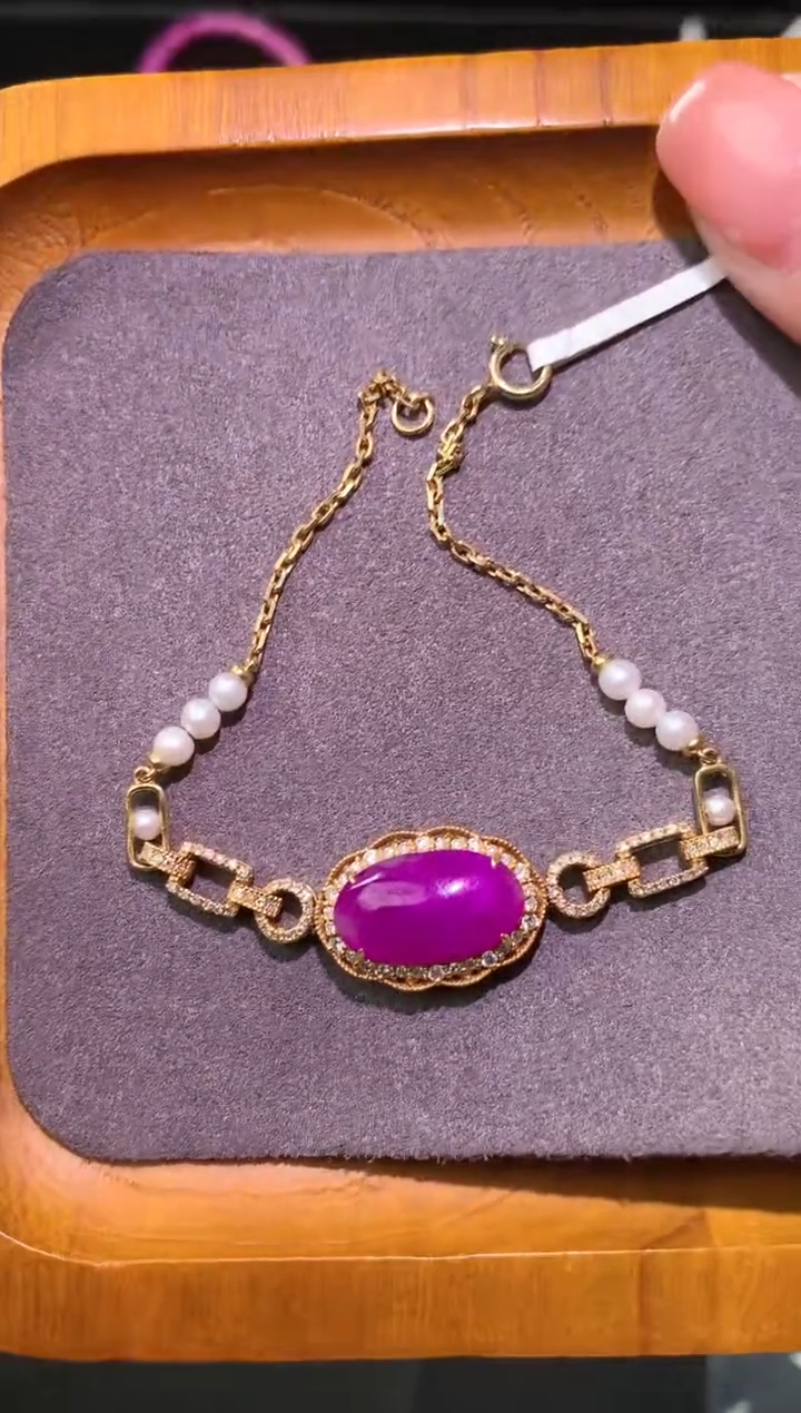 【闪购商品】苏纪石（舒俱来）.18K金镶嵌舒俱来手链