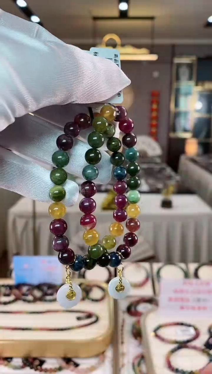 【闪购商品】碧玺单圈手串8mm+未镶嵌（多样性发一条）