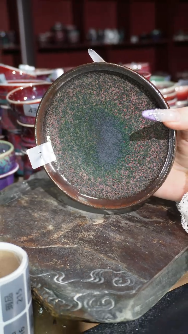 摆件陶人**戏精品窑变钧瓷茶器