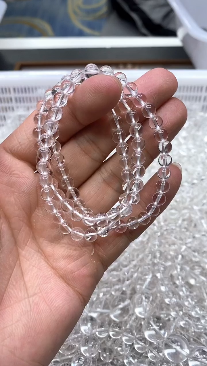未镶嵌手串水晶7白水晶多圈