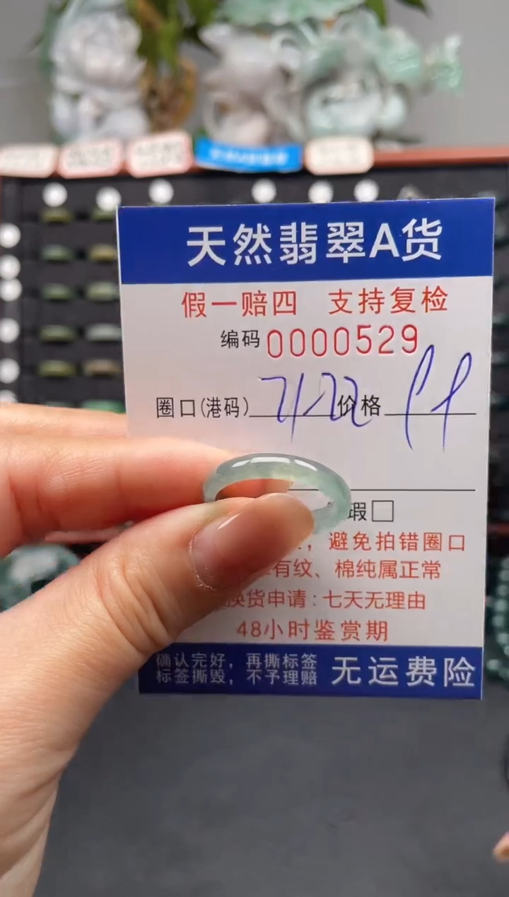 未镶嵌戒指翡翠22*0529