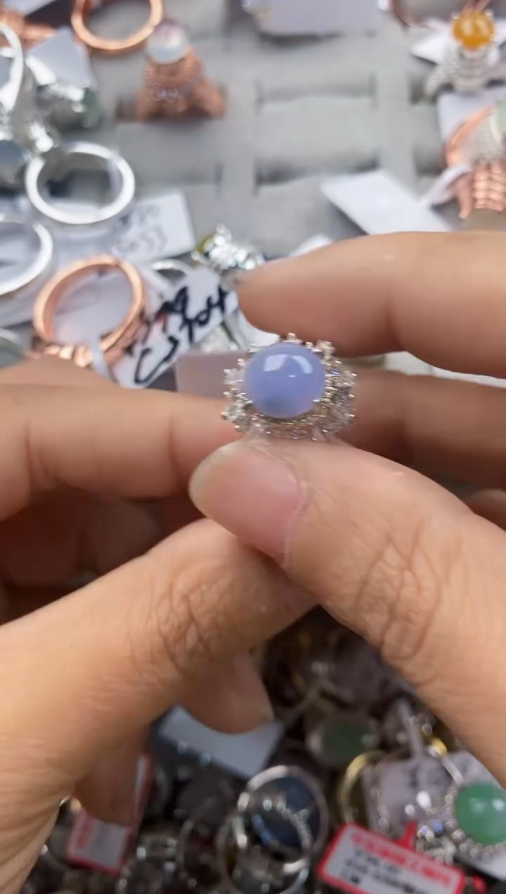 未镶嵌戒指翡翠555---3