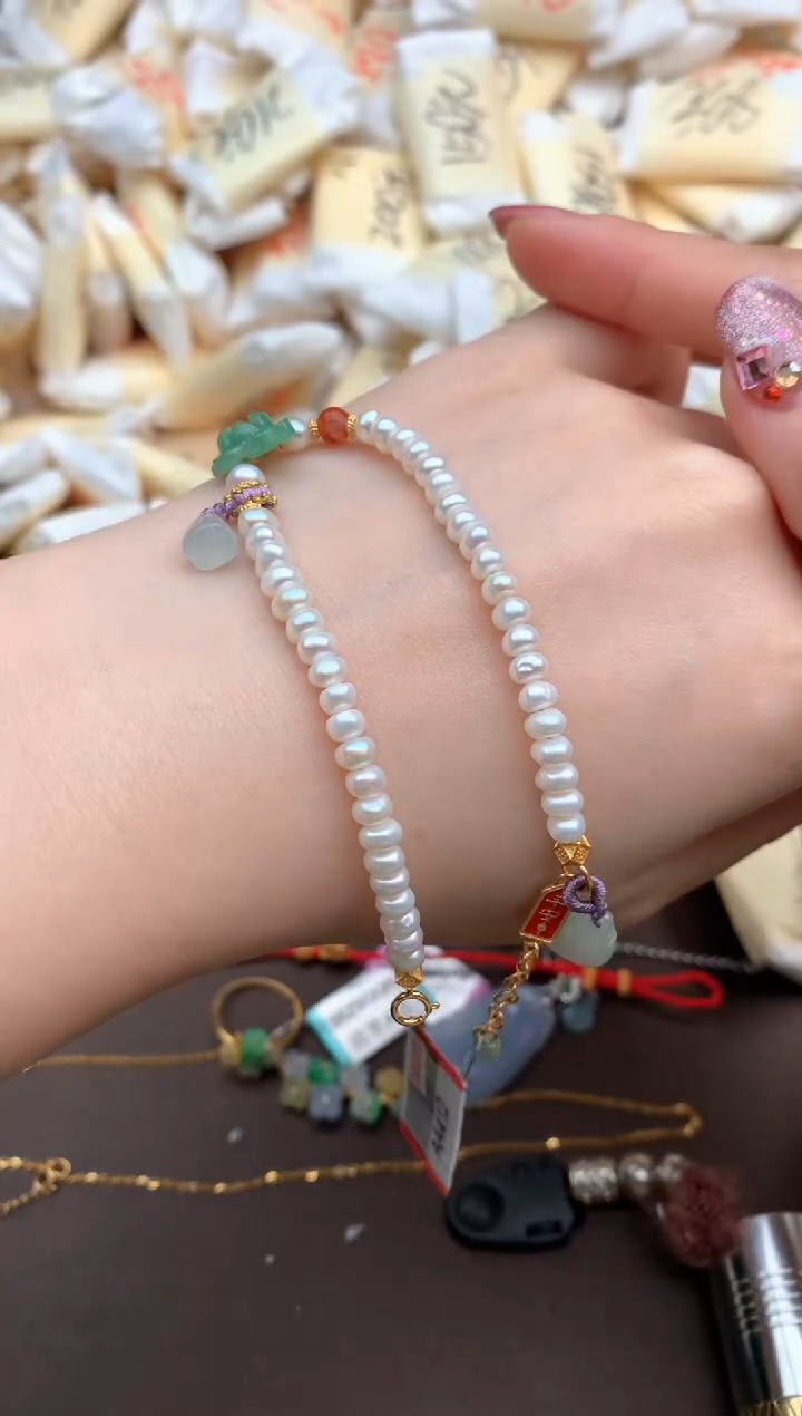 【闪购商品】翡翠手链银S925镶嵌一