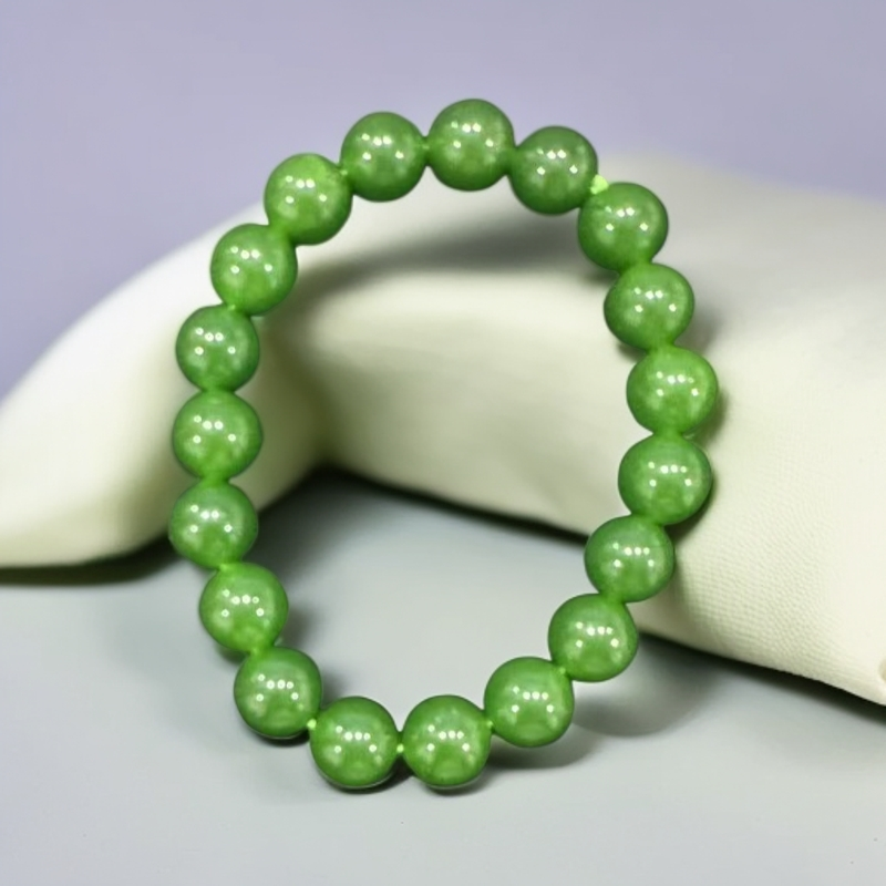 天然和田玉俄碧卡10手串 0238