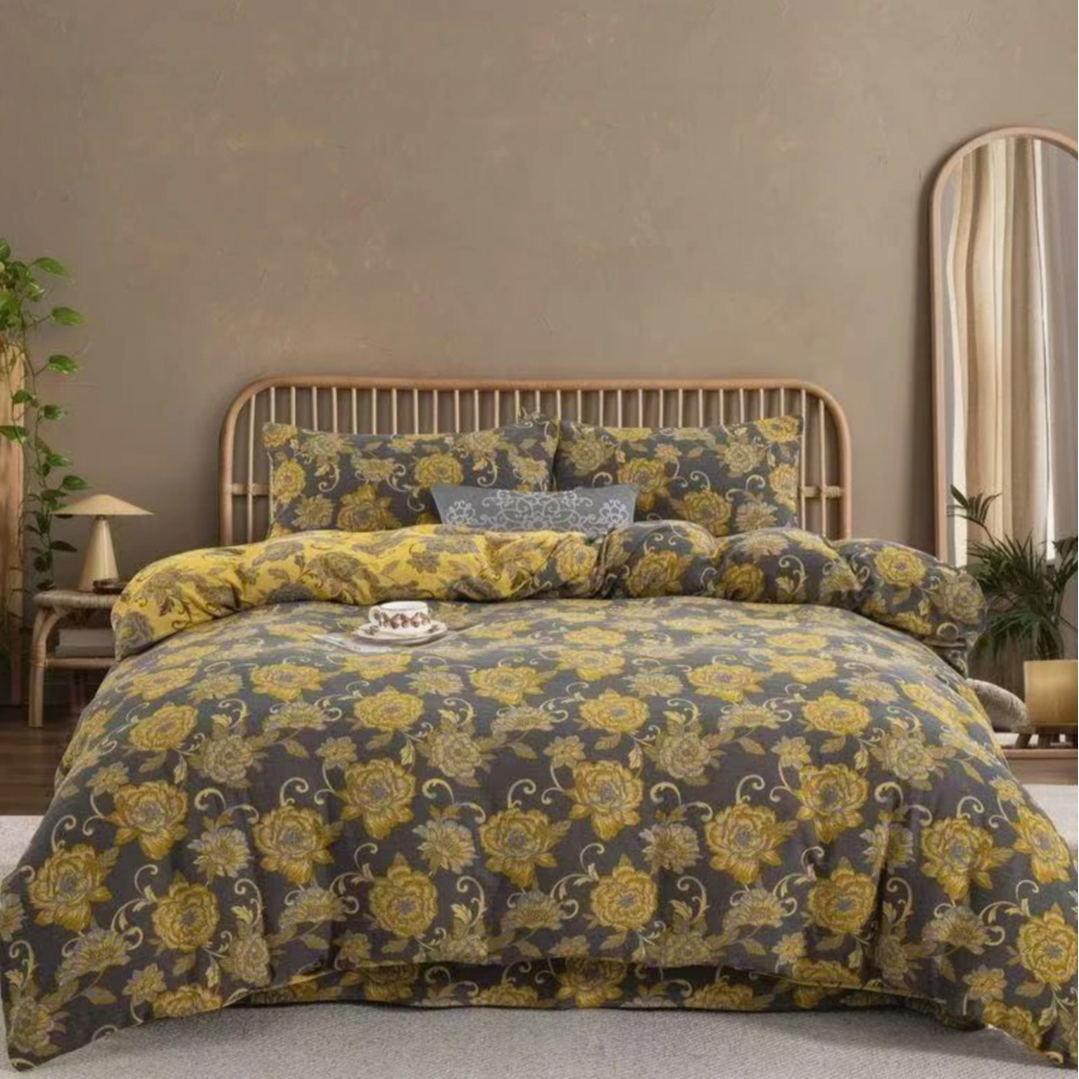 轻奢复古双层纱四件套--锦绣未央（纽扣）