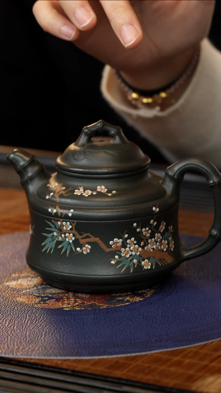 【闪购商品】紫砂茶壶WPR 老墨绿 竹鼎 300cc