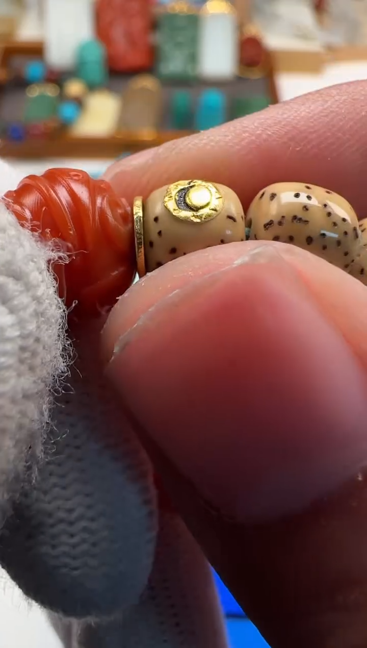 手串菩提18K金镶嵌洗**～手串手串