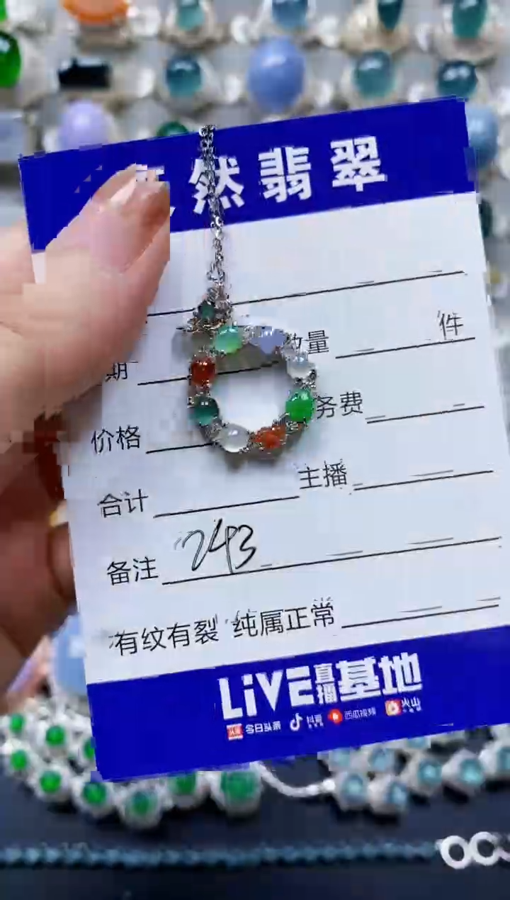 【闪购商品】翡翠颈饰银S925镶嵌0243