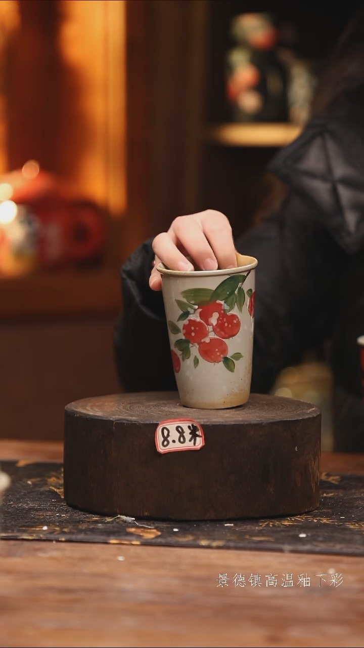 陶瓷景德镇高温釉下手绘陶瓷@L699@