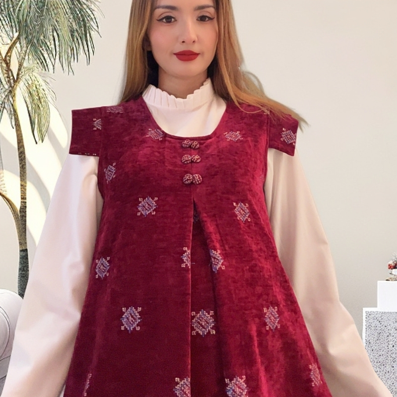 孕妇秋冬季两件套，孕妇背带裙，法式风孕妇装，孕妇连衣裙