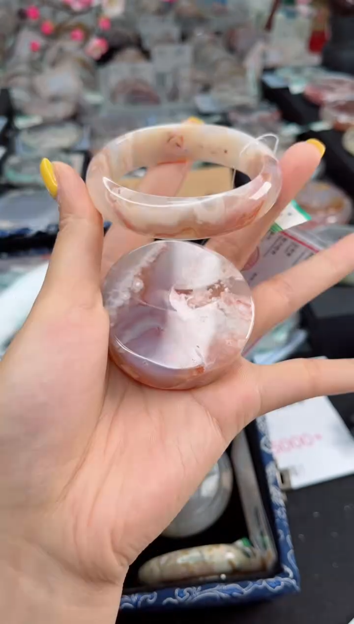 石英质玉合金手镯54圈口（赠送镯心）3931096