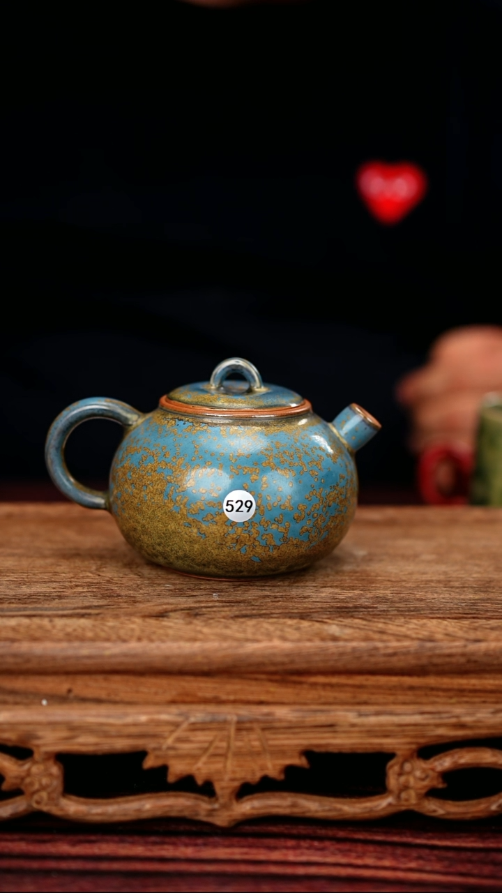 529#邢亚龙一级品原矿钧瓷炮嘴壶