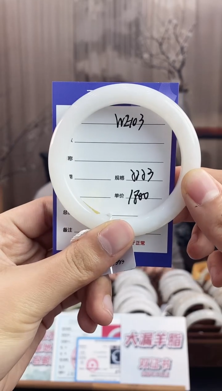 未镶嵌手镯和田玉WE103微色差