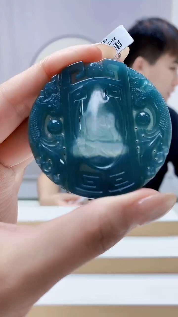 未镶嵌定制翡翠4868MM-毛货挂件155