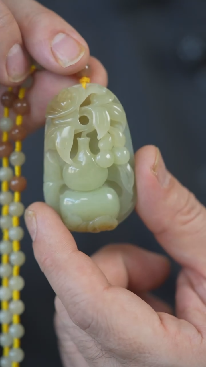 颈饰未镶嵌和田玉葫芦