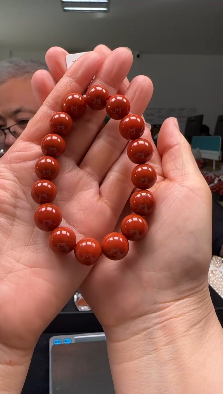 【闪购商品】南红玛瑙13mm瓦西手串圆珠未镶嵌多样性发一件