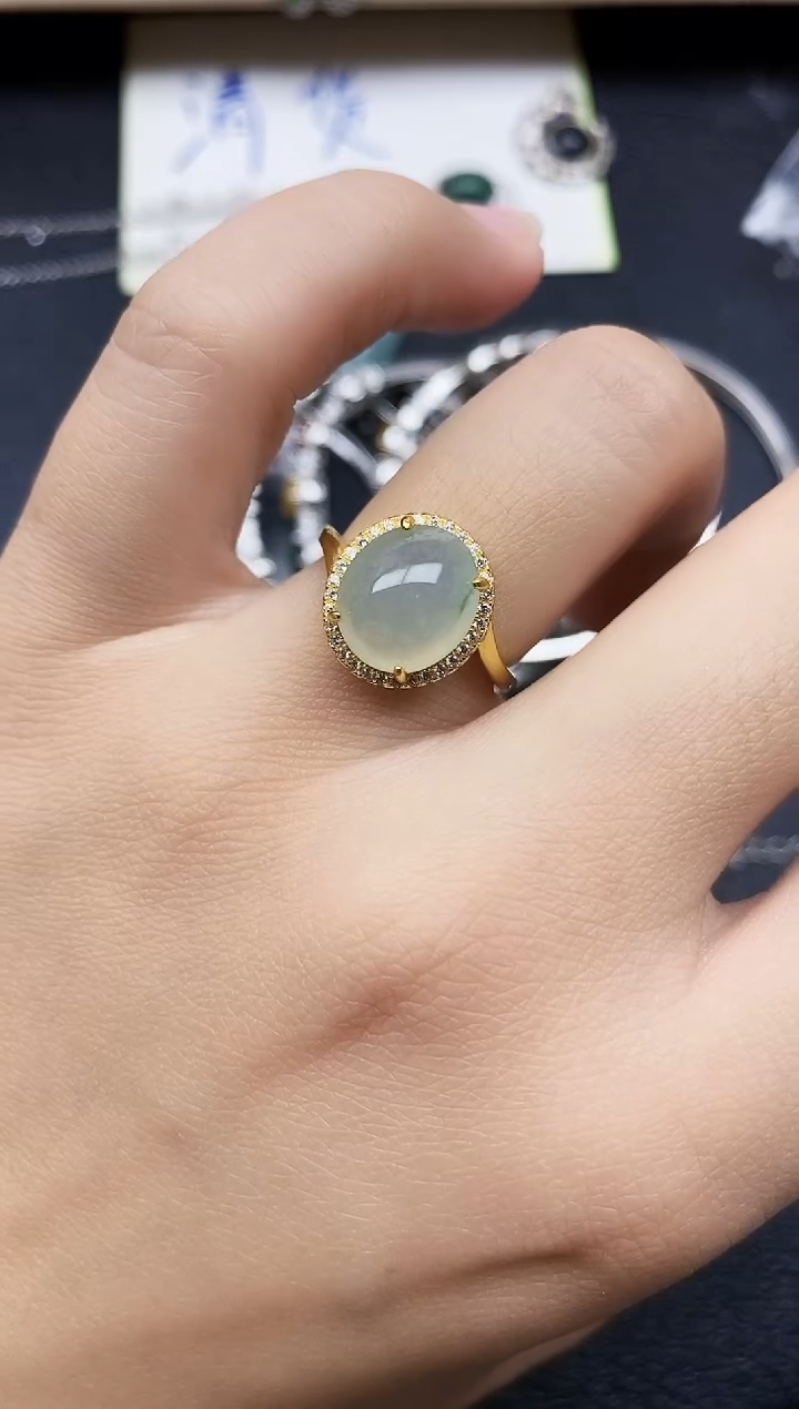 【闪购商品】翡翠戒指银S925镶嵌11111