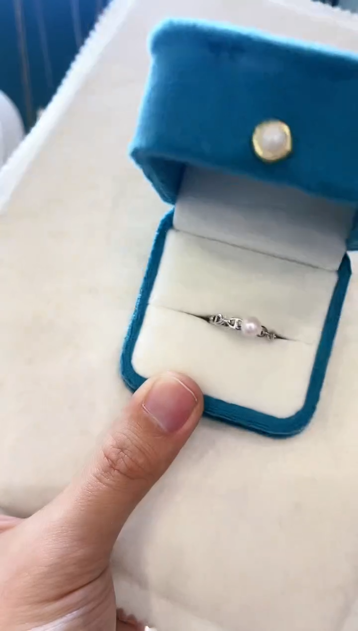 【闪购商品】海水珍珠戒指银S925镶嵌akoya戒指