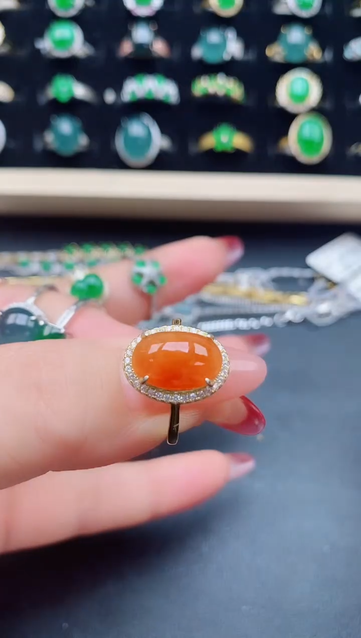 【闪购商品】翡翠戒指银S925镶嵌50850850