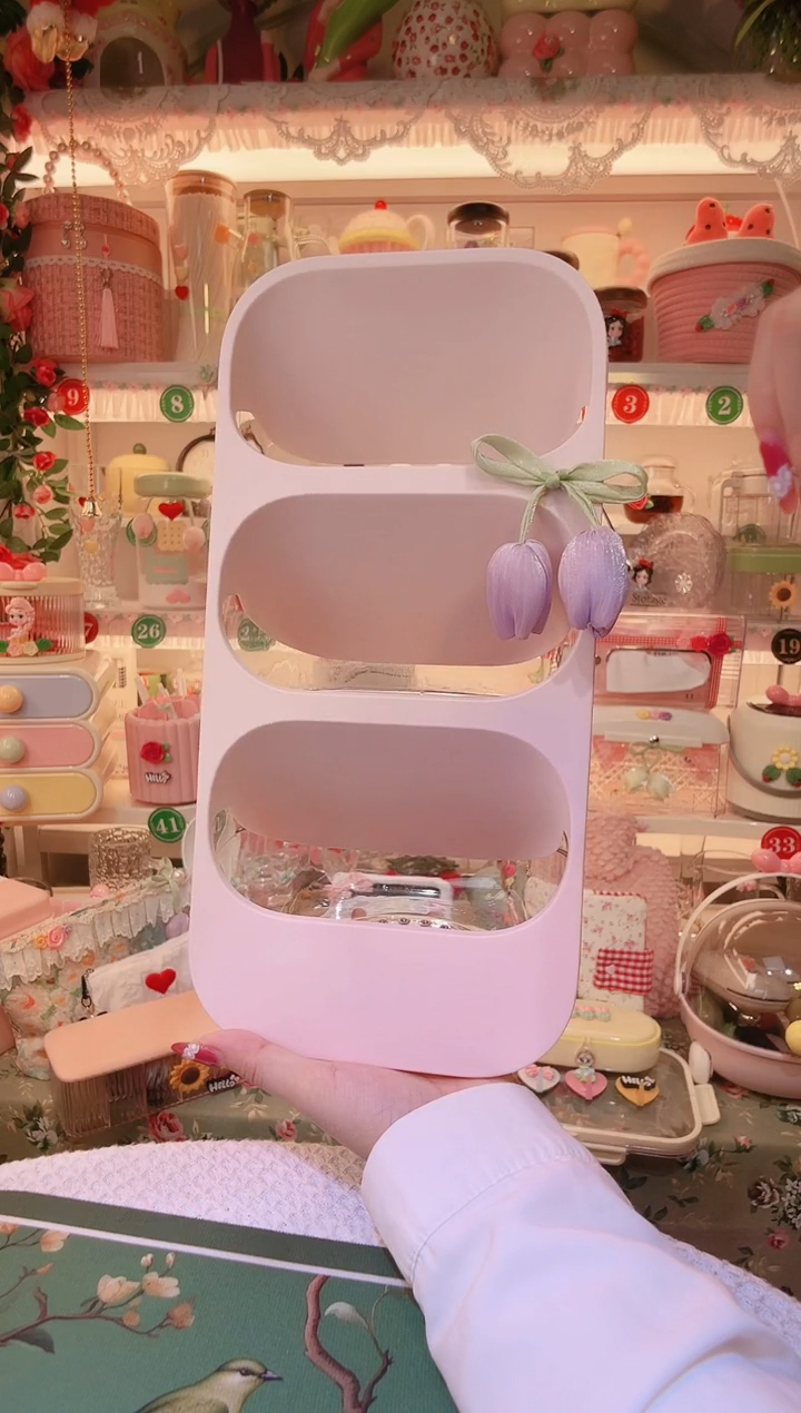三层置物架粉色——手工制作品质好！