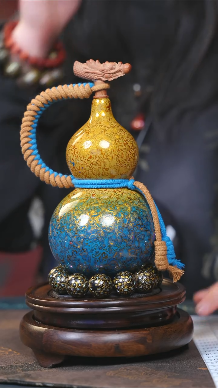 【闪购商品】YF202漆艺酒葫芦不包手串及旋转底座