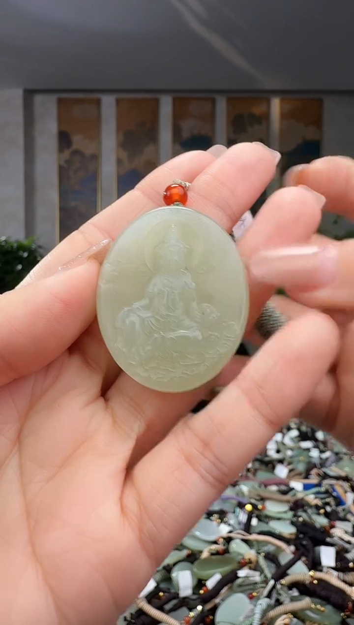 颈饰未镶嵌和田玉拍一发一多样性发货