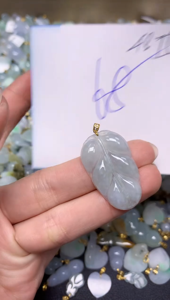 【闪购商品】翡翠颈饰18K金镶嵌 天然翡翠A货