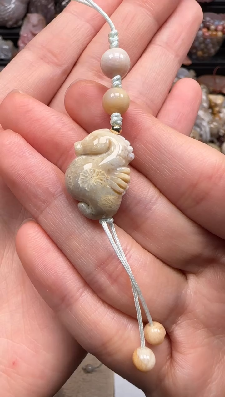 【闪购商品】硅化珊瑚（珊瑚玉）颈饰未镶嵌574