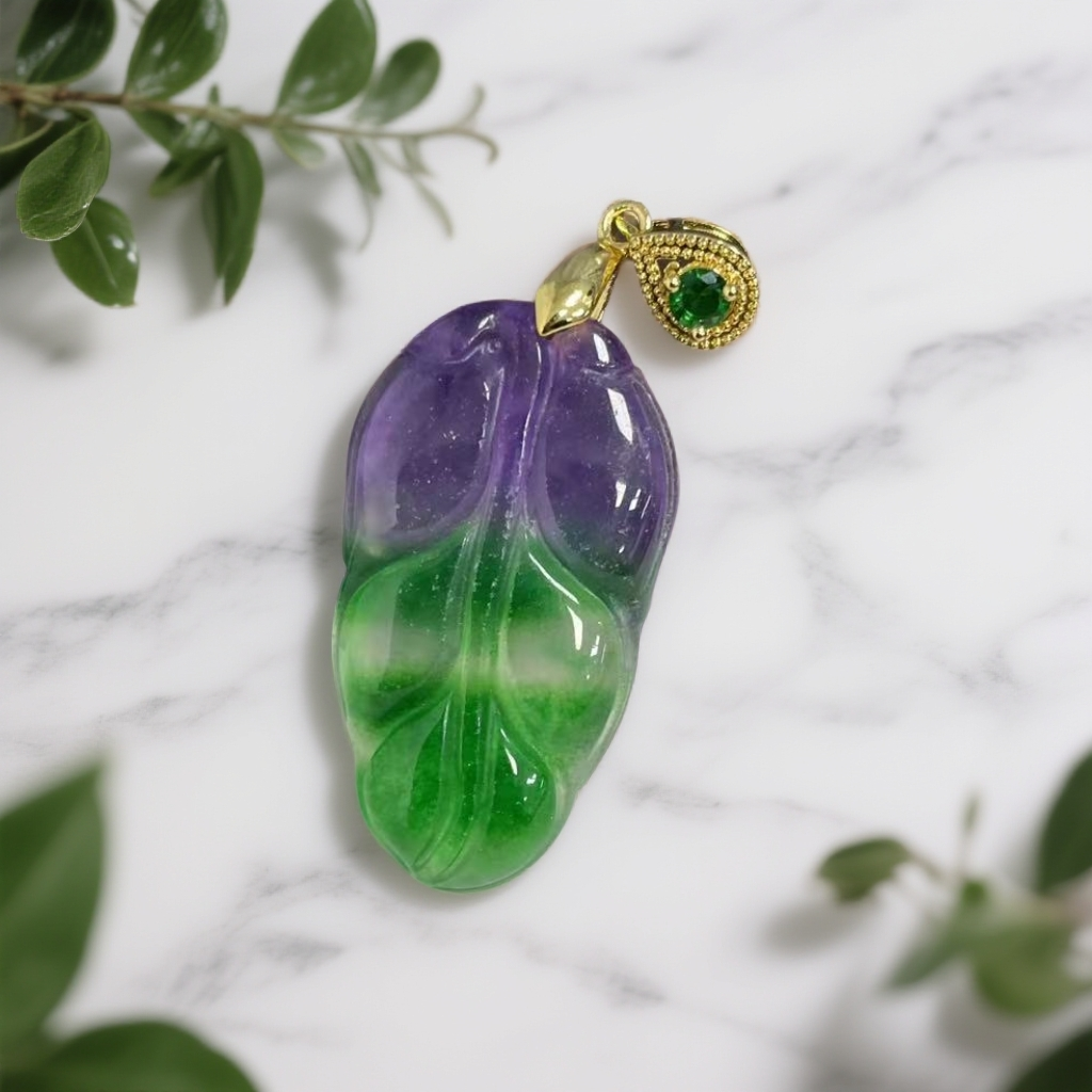 【大喜】春采叶子吊坠KSU/WD1482精致吊坠女士多样性发一