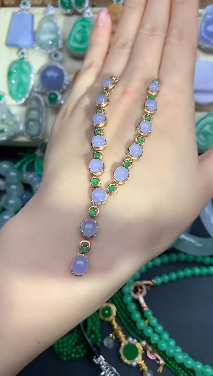 【闪购商品】翡翠颈饰18K金镶嵌463-中国好珍宝