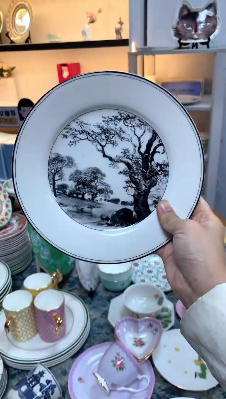 【闪购商品】瓷片CC892陶瓷没有完美无瑕陶瓷1个8寸